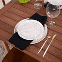 Ver imagem 4 de Kit 6 Guardanapos de Tecido Oxford Liso 35 X 35cm Natal Preto