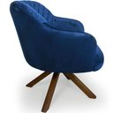 Ver imagem 6 de Poltrona Jade Tressê Giratória Giromad Veludo Azul - Nexta Casa