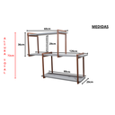 Ver imagem 2 de Nicho Suspenso 120x20 Vintage Duplo Rose Gold/cinza Claro 05