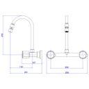Ver imagem 2 de Misturador Cozinha Parede Bica Móvel Dn15/20 Spot Cromado -1258c43