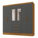 Ver imagem 2 de Guarda-Roupa Casal 6 Portas 3 Gavetas com Espelhos 100% MDF Berlin Espresso Móveis
