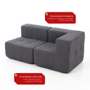 Ver imagem 5 de Sofá Modular 2 Lugares com Canto Kappesberg Boucle Titanio