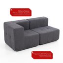 Ver imagem 6 de Sofá Modular 2 Lugares com Canto Kappesberg Boucle Titanio