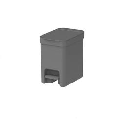Lixeira Com Pedal E Tampa Esconde Sacola 6 Litros - Cinza - 1