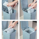 Ver imagem 7 de Lixeira Com Pedal E Tampa Esconde Sacola 6 Litros - Cinza