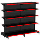 Ver imagem 1 de Kit Gôndola Centro 1 Inicial + 1 Continuação Preta Pe Vm 1,70m