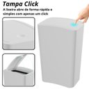 Ver imagem 4 de Lixeira Cesto de Lixo 8l com Tampa Click Retangular Banheiro Cozinha | Astra - Branco