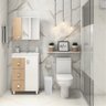 Lixeira Cesto de Lixo 8l com Tampa Click Retangular Banheiro Cozinha | Astra - Branco - 8