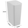 Lixeira Cesto de Lixo 8l com Tampa Click Retangular Banheiro Cozinha | Astra - Branco - 3