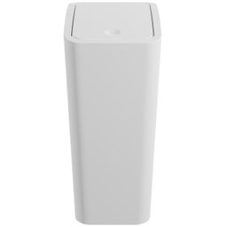 Lixeira Cesto de Lixo 8l com Tampa Click Retangular Banheiro Cozinha | Astra - Branco - 6