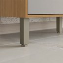 Ver imagem 4 de Balcão com Tampo 3 Portas 2 Gavetas 120cm Cinza/Freijó/Chalck