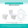 Assento Sanitário Tampa de Vaso Branco Mdf Laqueado Optima para Bacia Sensea - 4