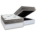 Ver imagem 1 de Conjunto Box Baú Casal: Colchão Molas Inovaflex Ensacadas Essential+base Crc Corano White (138x188