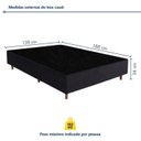 Ver imagem 3 de Base Box Casal 138x188x34cm Slim Colchoarte Preto