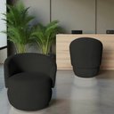 Ver mais imagens de Kit 2 Poltronas Decorativa Beatriz Orgânica Veludo Preto
