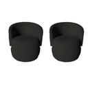 Ver imagem 1 de Kit 2 Poltronas Decorativa Beatriz Orgânica Veludo Preto