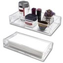 Ver imagem 1 de Bandeja Toalheiro Acrílico Lavabo P/ Toalhas Comercial Padrão Centauri Acrílicos Bdj-c-p