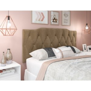 PAINEL CAMA BOX SUSPENSA NICOLE CARAMELO  1.40