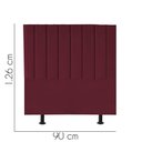 Ver imagem 3 de Cabeceira Estofada Carla 90CM Solteiro Suede Bordo - D A DECOR