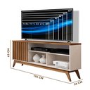 Ver imagem 4 de Rack Ripado para Tv 55 Polegadas Off White Freijo Malbec Germai