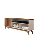 Ver imagem 2 de Rack Ripado para Tv 55 Polegadas Off White Freijo Malbec Germai