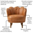 Ver imagem 5 de Poltrona Decorativa Organica Flora Pes Madeira Courino Tcs 727 Moll