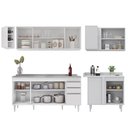 Ver imagem 6 de Armário de Cozinha Modulado de Canto Esquerdo 5 Peças Cp54 com Pia Inox Branco - Lumil Lumil Móveis