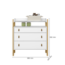 Ver imagem 3 de Cômoda 3 Gavetas C/nicho Fantasia Branco Acetinado - Montanaris Decor