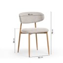 Ver imagem 4 de Conjunto de Jantar Mesa Orgânica Tali 210cm e 8 Cadeiras Ema CabeCasa MadeiraOriginals Marrom/Prata