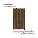 Ver imagem 5 de Armário Alto 2 Portas com Chave 161cm x 80cm Fechado com Prateleiras Cor:Nogal Málaga com Preto