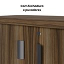 Ver imagem 6 de Armário Alto 2 Portas com Chave 161cm x 80cm Fechado com Prateleiras Cor:Nogal Málaga com Preto