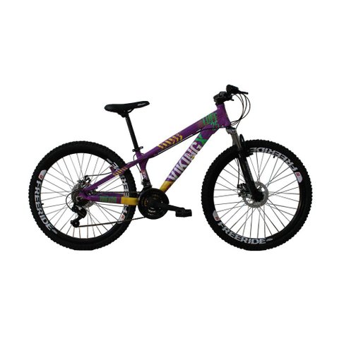 Bicicleta Freeride Aro 26 Freio a Disco 21 Vel. Vikingx