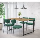 Ver imagem 1 de Conjunto Sala de Jantar Mesa 135x90cm Porto Estilo Industrial com 4 Cadeiras Mona Espresso Móveis