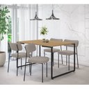 Ver imagem 1 de Conjunto Sala de Jantar Mesa 135x90cm Porto Estilo Industrial com 4 Cadeiras Mona Espresso Móveis