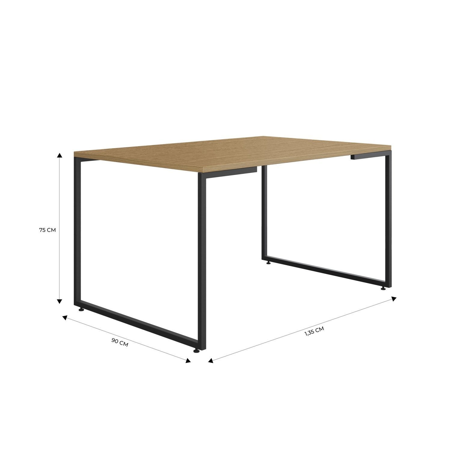 Conjunto Sala de Jantar Mesa 135x90cm Porto Estilo Industrial com 4 Cadeiras Mona Espresso Móveis - 3