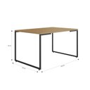 Ver imagem 3 de Conjunto Sala de Jantar Mesa 135x90cm Porto Estilo Industrial com 4 Cadeiras Mona Espresso Móveis