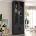 Ver imagem 1 de Estante de Livros 4 Portas 5 Prateleiras Yescasa Preto