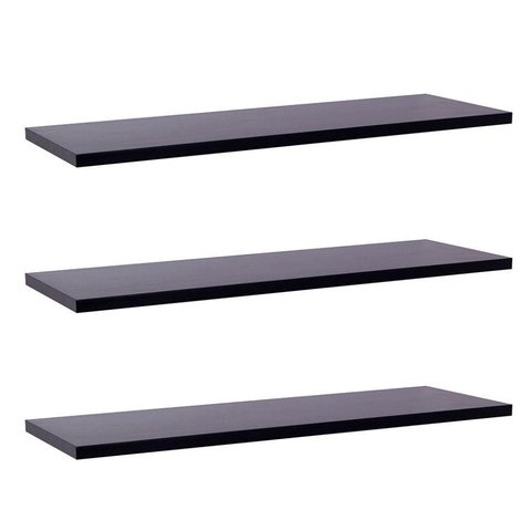 Kit com 3 Prateleiras 80 X 10cm Suporte Invisivel Cor Preto