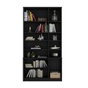 Ver imagem 4 de Estante Multiuso de Livros 2 Portas 100% MDF 223CMX117CM Preto