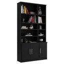Ver imagem 2 de Estante Multiuso de Livros 2 Portas 100% MDF 223CMX117CM Preto