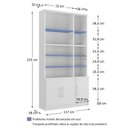 Ver imagem 4 de Estante Multiuso de Livros 2 Portas 100% MDF 223CMX117CM Preto