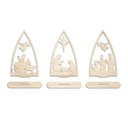 Ver imagem 1 de Trio Presépio Natal 9cmx15cm - Cria Arte Laser Madeira Clara