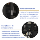Ver imagem 5 de Estante para Livros 6 Portas Moderno Preto