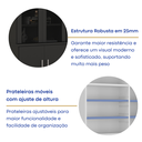 Ver mais imagens de Estante para Livros 8 Portas Preto