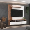 Ver imagem 1 de Painel Ripado para TV até 65 Polegadas 155CMX165CM 3 Gavetas BP1065 Foscarini Branco