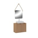 Ver imagem 6 de Conjunto de Banheiro completo com Gabinete Suspenso  Espelho e Cuba Quadrada Nice 