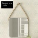 Ver imagem 3 de Conjunto de Banheiro Completo com Gabinete Suspenso Espelho e Cuba Quadrada Nice Marrom/Nogal/Noce Amendoa