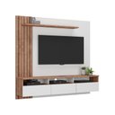 Ver imagem 2 de Painel Ripado para TV até 65 Polegadas 180CMX165CM 3 Gavetas BP Foscarini Branco