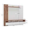 Ver imagem 4 de Painel Ripado para TV até 65 Polegadas 180CMX165CM 3 Gavetas BP Foscarini Branco