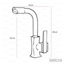 Ver imagem 4 de Torneira Luxo com Misturador Monocomando Dourada de Bancada Belcca TLM01D-Bl